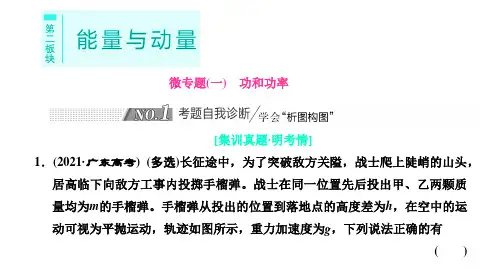 微专题(一) 功和功率