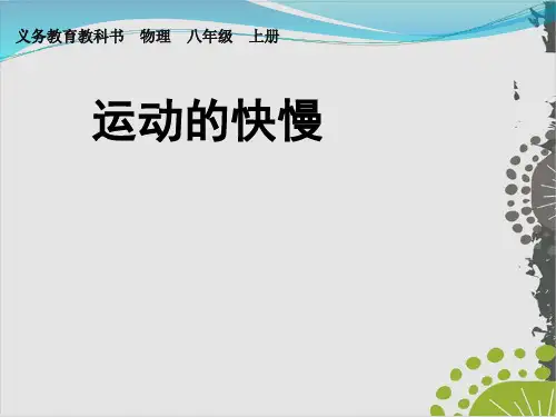 人教版《运动的快慢》PPT2