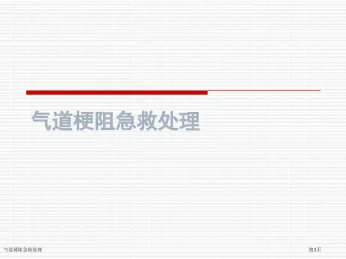 气道梗阻急救处理