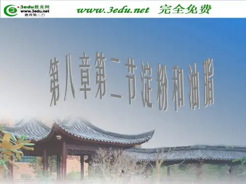 九年级化学淀粉和油脂