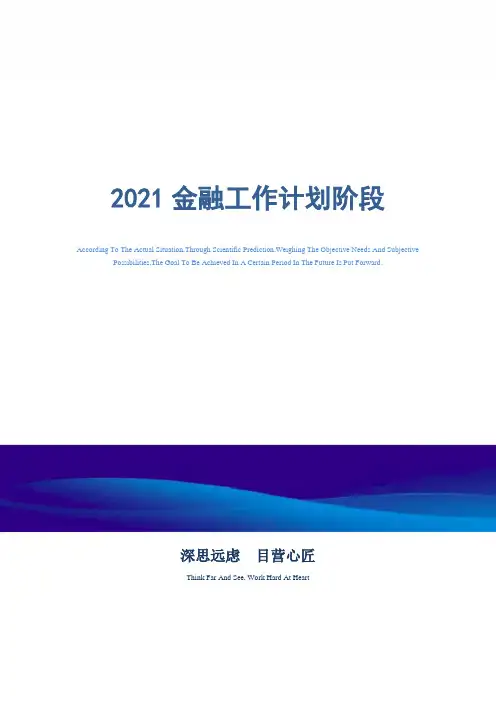 2021金融工作计划阶段精选
