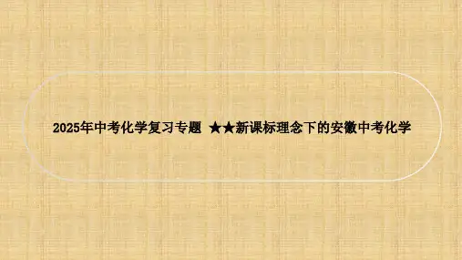 2025年中考化学复习专题 新课标理念下的中考化学 课件