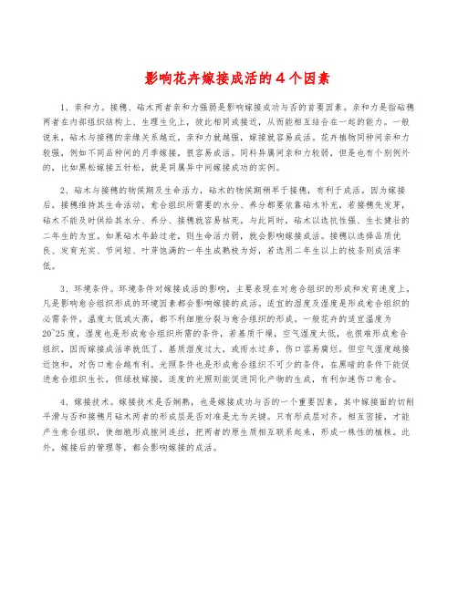 影响花卉嫁接成活的4个因素
