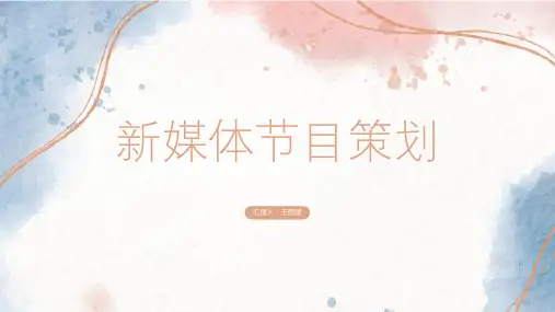 新媒体节目策划