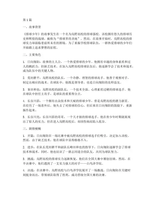 排球少年简介概括(3篇)