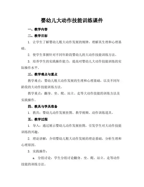 婴幼儿大动作技能训练课件