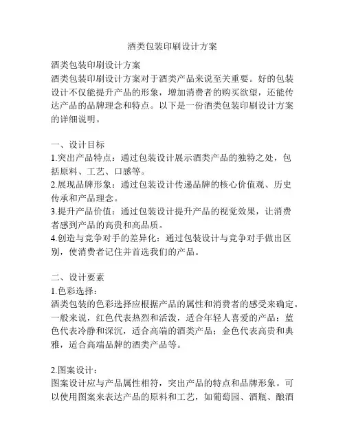 酒类包装印刷设计方案