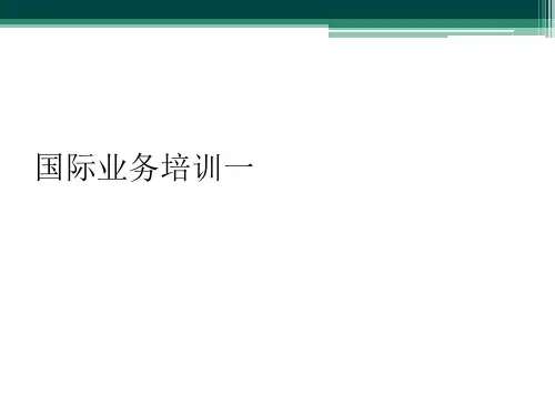 国际业务培训一