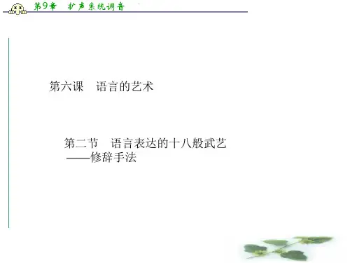 高中语文人教选修语言文字应用课件：第6课 第2节 语言表达的十八般武艺——修辞手法