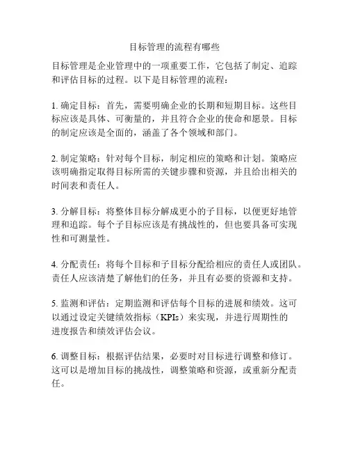 目标管理的流程有哪些