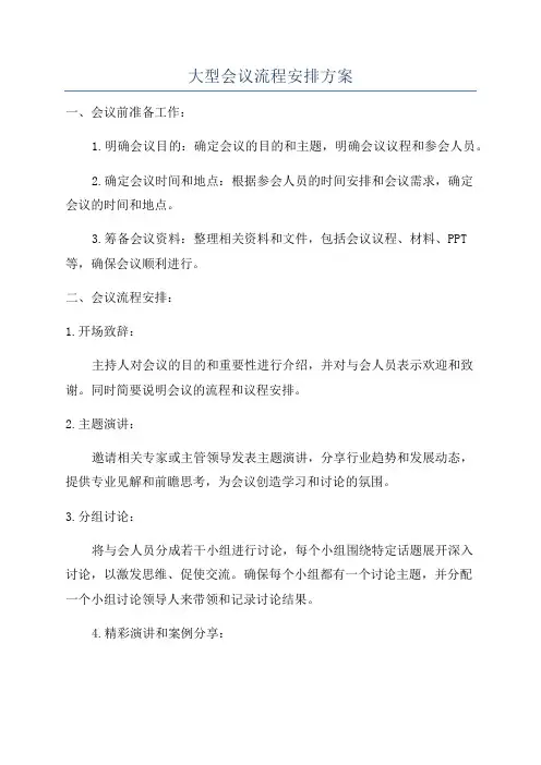 大型会议流程安排方案