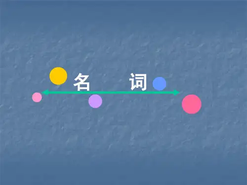 2020版人教版高考英语一轮课件：基础语法 名词(共69张PPT)