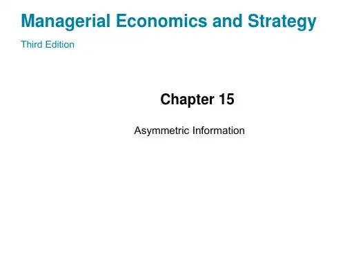 《经济学(英文版)》教学课件—15Asymmetric Information