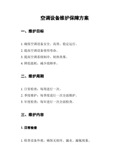 空调设备维护保障方案