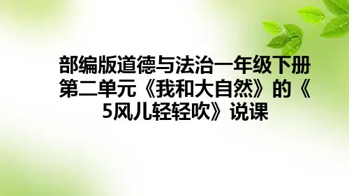 部编版道德与法治一年级下册第二单元《 我和大自然》的《5风儿轻轻吹》说课课件(含教学反思)