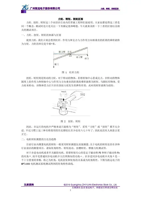 力矩、转矩、扭矩区别