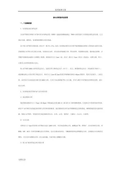 岩心分析报告技术(简版)