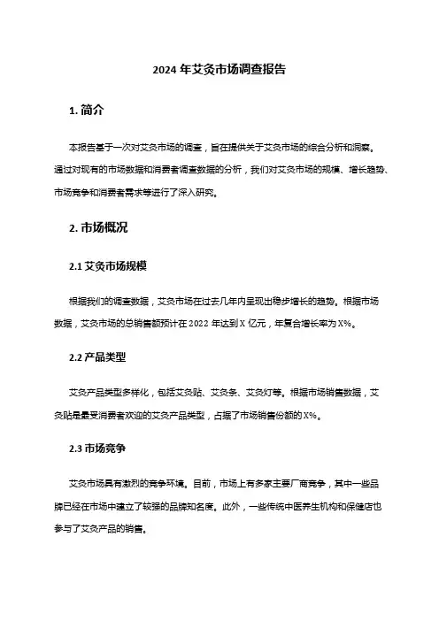 2024年艾灸市场调查报告