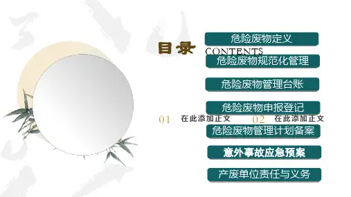 危险废物规范化管理培训资料