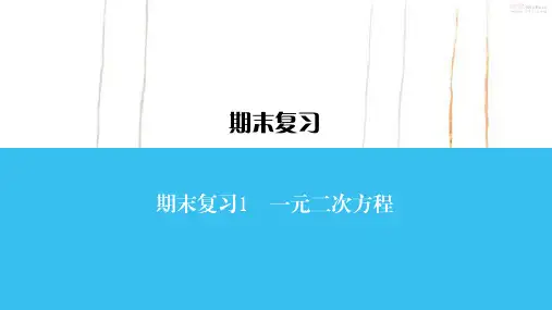 人教版数学九年级上册期末复习1课件