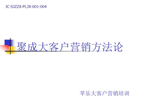 大客户营销方法论(免费)