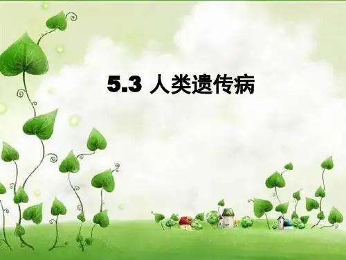 5.3 人类遗传病