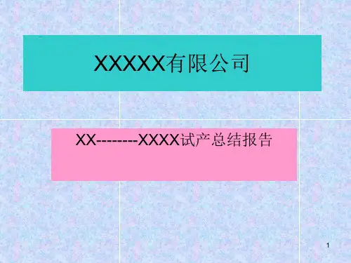 试产总结报告ppt课件