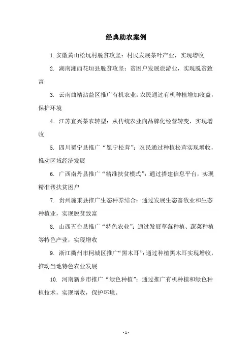 经典助农案例