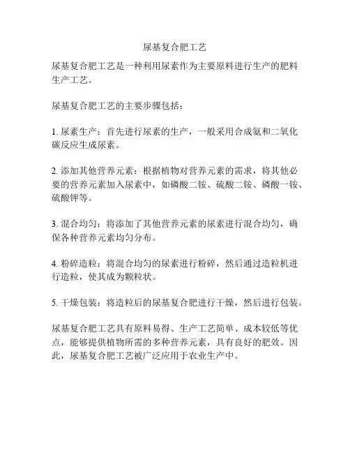 尿基复合肥工艺