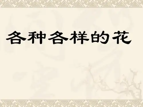 各种各样的花