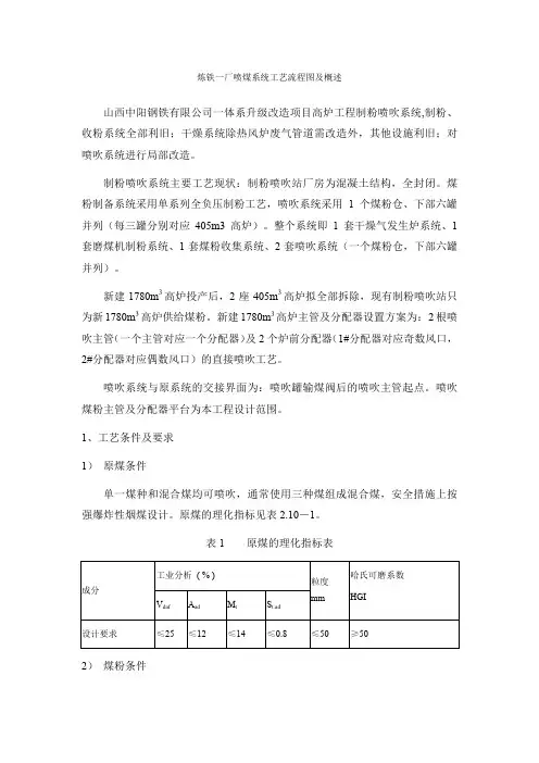 喷煤工艺流程图及概述