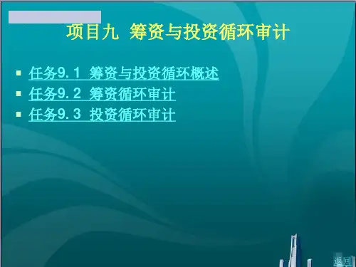 筹资与投资    循环审计