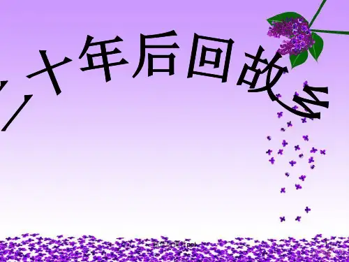 二十年后回故乡(修改)ppt课件