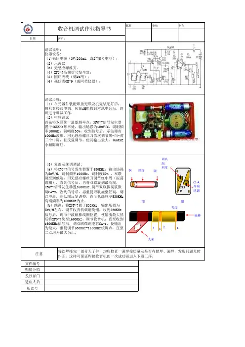 超外差收音机调试