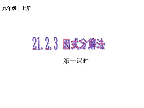 因式分解法第1课时
