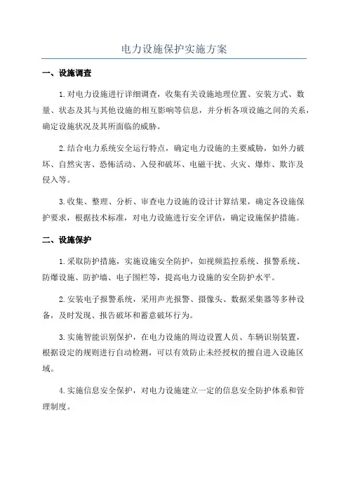 电力设施保护实施方案