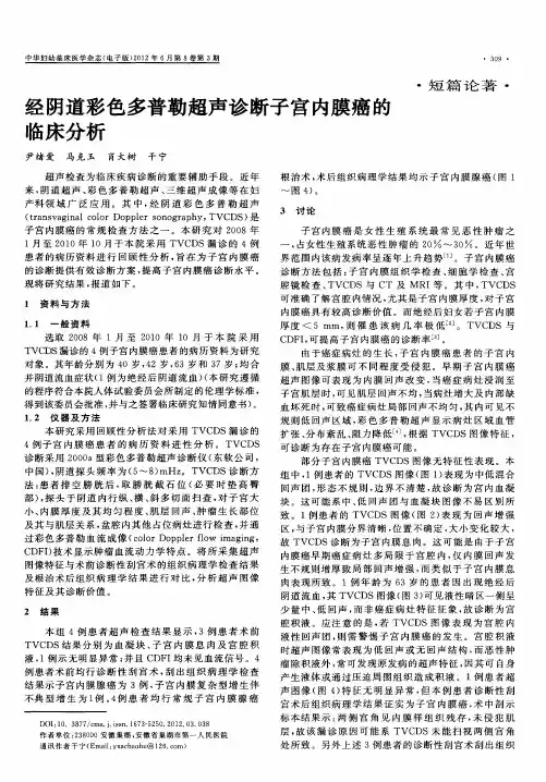 经阴道彩色多普勒超声诊断子宫内膜癌的临床分析