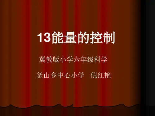 做好的能量的控制科学课件教材