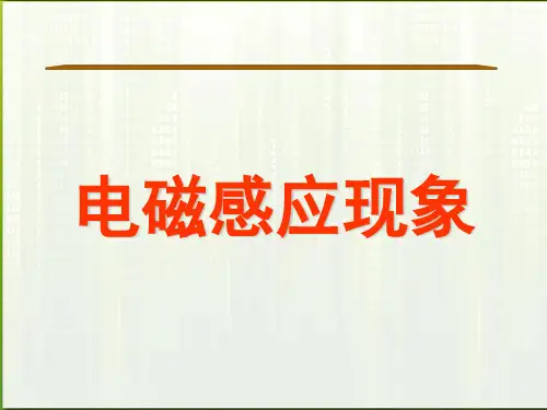 高中物理电磁感应现象精品课件新人教版选修