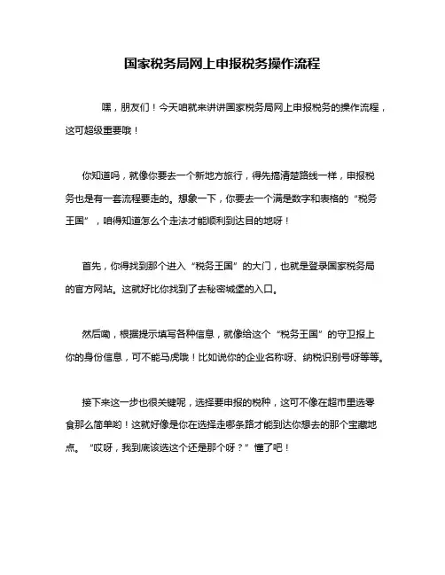 国家税务局网上申报税务操作流程
