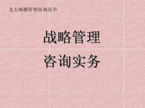 战略管理咨询实务
