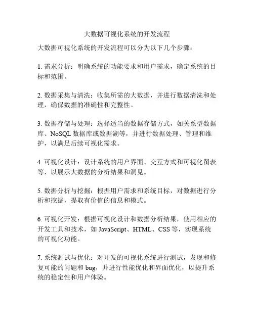 大数据可视化系统的开发流程