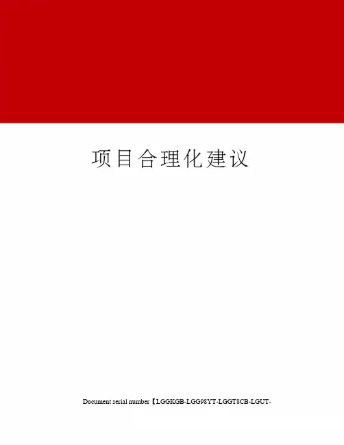 项目合理化建议