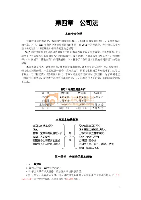 第四章  公司法(完整版)