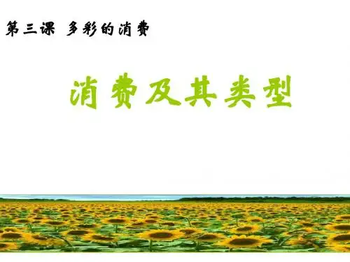 高一政治消费及其类型2