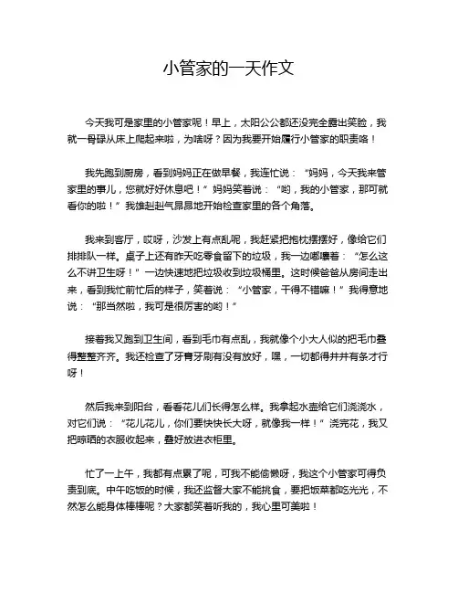小管家的一天作文
