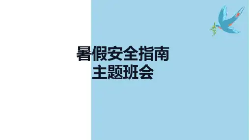 暑假安全指南(课件)高中生假期安全教育主题班会  