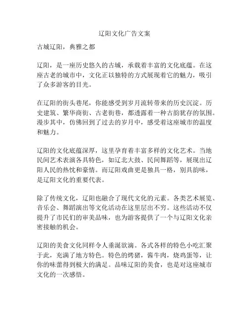 辽阳文化广告文案