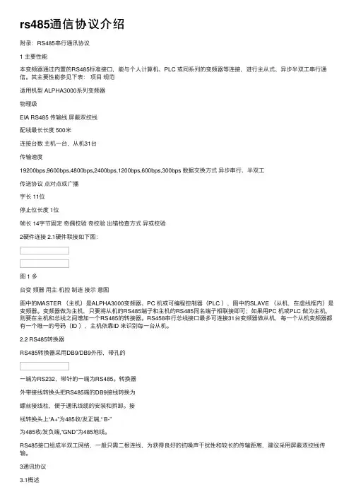 rs485通信协议介绍