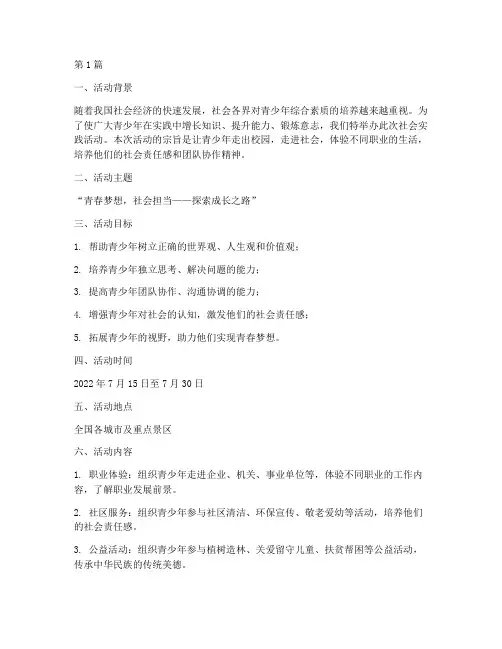 社会实践活动简介文案(3篇)